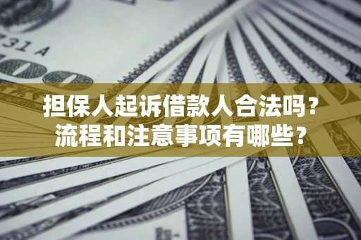 北京担保人起诉借款人合法吗？流程和注意事项有哪些？