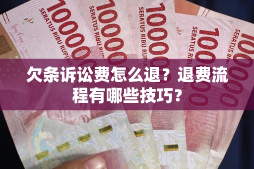 北京欠条诉讼费怎么退？退费流程有哪些技巧？